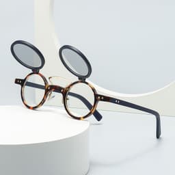 image-Sun Glasses Round Beige Frame