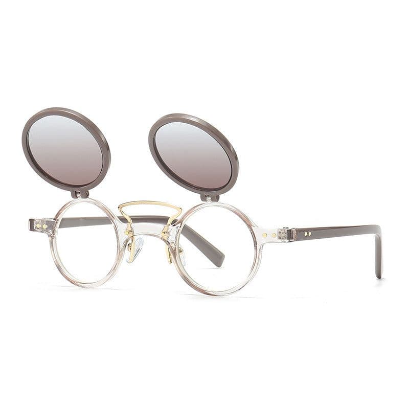 image-Sun Glasses Round Beige Frame