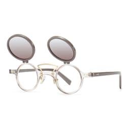 image-Sun Glasses Round Beige Frame