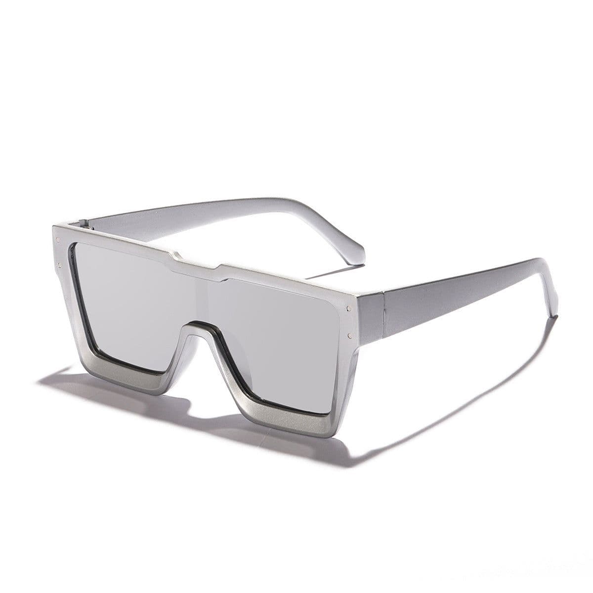 image-New European And American Personalized Large Rim Sunglasses One-piece Lens Ins Style Sports Goggles