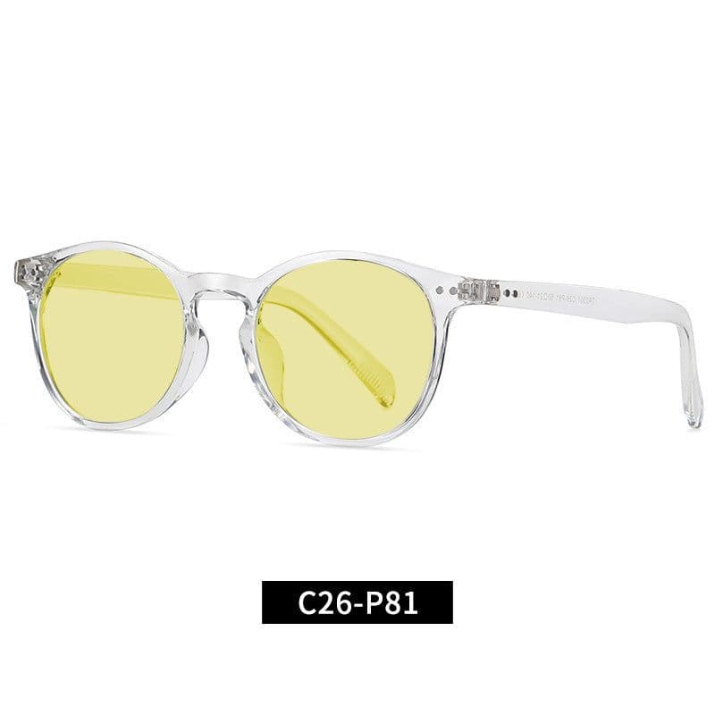 image-Cross-Border Fashion Good-looking Face Slimming Orange Yellow Anti-blue Light UV Glasses
