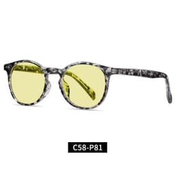image-Cross-Border Fashion Good-looking Face Slimming Orange Yellow Anti-blue Light UV Glasses