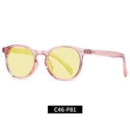 image-Cross-Border Fashion Good-looking Face Slimming Orange Yellow Anti-blue Light UV Glasses