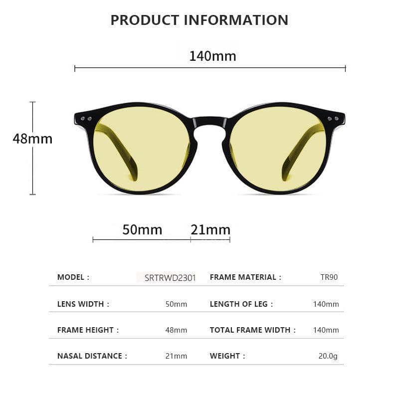 image-Cross-Border Fashion Good-looking Face Slimming Orange Yellow Anti-blue Light UV Glasses