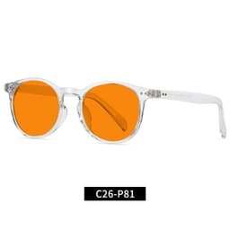 image-Cross-Border Fashion Good-looking Face Slimming Orange Yellow Anti-blue Light UV Glasses