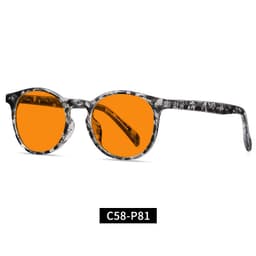 image-Cross-Border Fashion Good-looking Face Slimming Orange Yellow Anti-blue Light UV Glasses