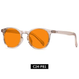 image-Cross-Border Fashion Good-looking Face Slimming Orange Yellow Anti-blue Light UV Glasses