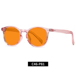 image-Cross-Border Fashion Good-looking Face Slimming Orange Yellow Anti-blue Light UV Glasses