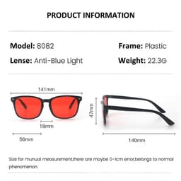 image-Orange Red Anti Blue Light UV Glasses