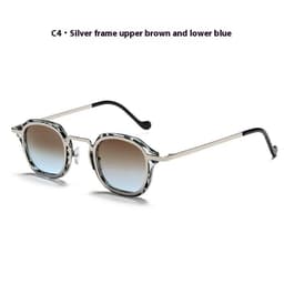 image-Square Metal PC Mixed Sunglasses Men's High-grade Artistic Punk Ins