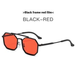 image-Steampunk Double Beam Sunglasses European And American Men's Metal Polygon Large Frame
