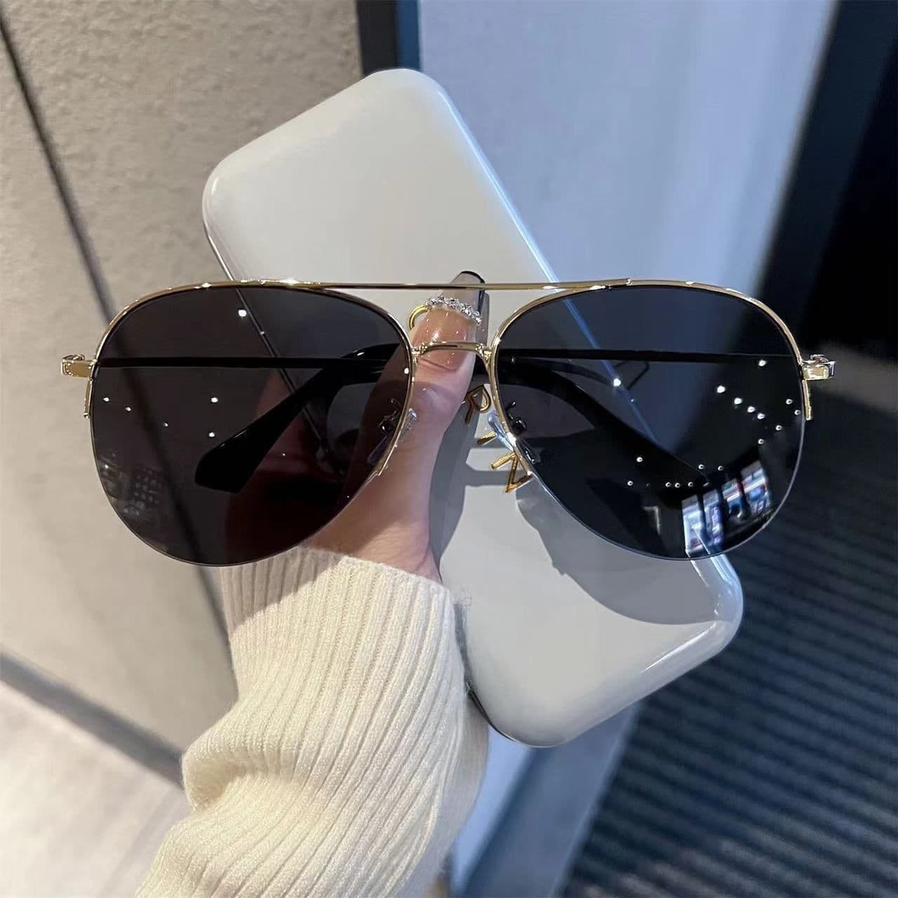 image-Big Face Driving UV Protection Riding Sun-resistant Sunglasses