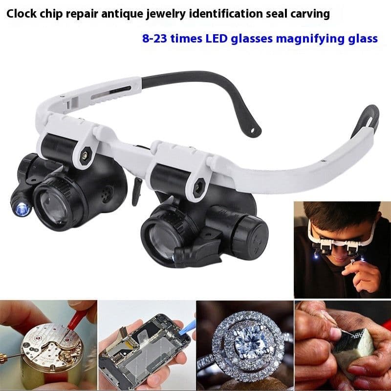 image-Repair Clock Circuit Board Antique Glasses 20 Times 25 Times Eyepiece