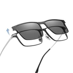 image-Uv Protection Sunglasses Magnetic Suction Set Mirror Myopia Frame Polarized