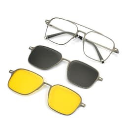 image-Uv Protection Sunglasses Magnetic Suction Set Mirror Myopia Frame Polarized