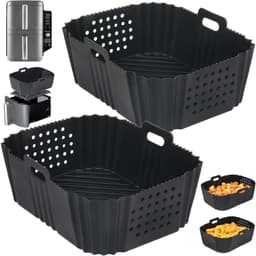 image-Double Layer Air Fryer Silicone Lining