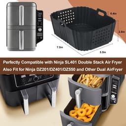 image-Double Layer Air Fryer Silicone Lining