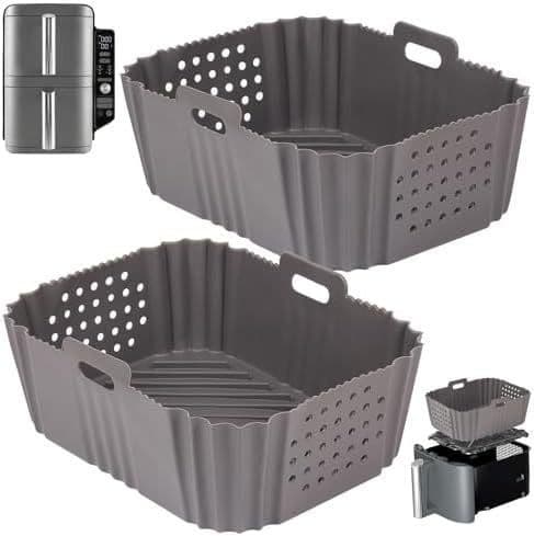 image-Double Layer Air Fryer Silicone Lining