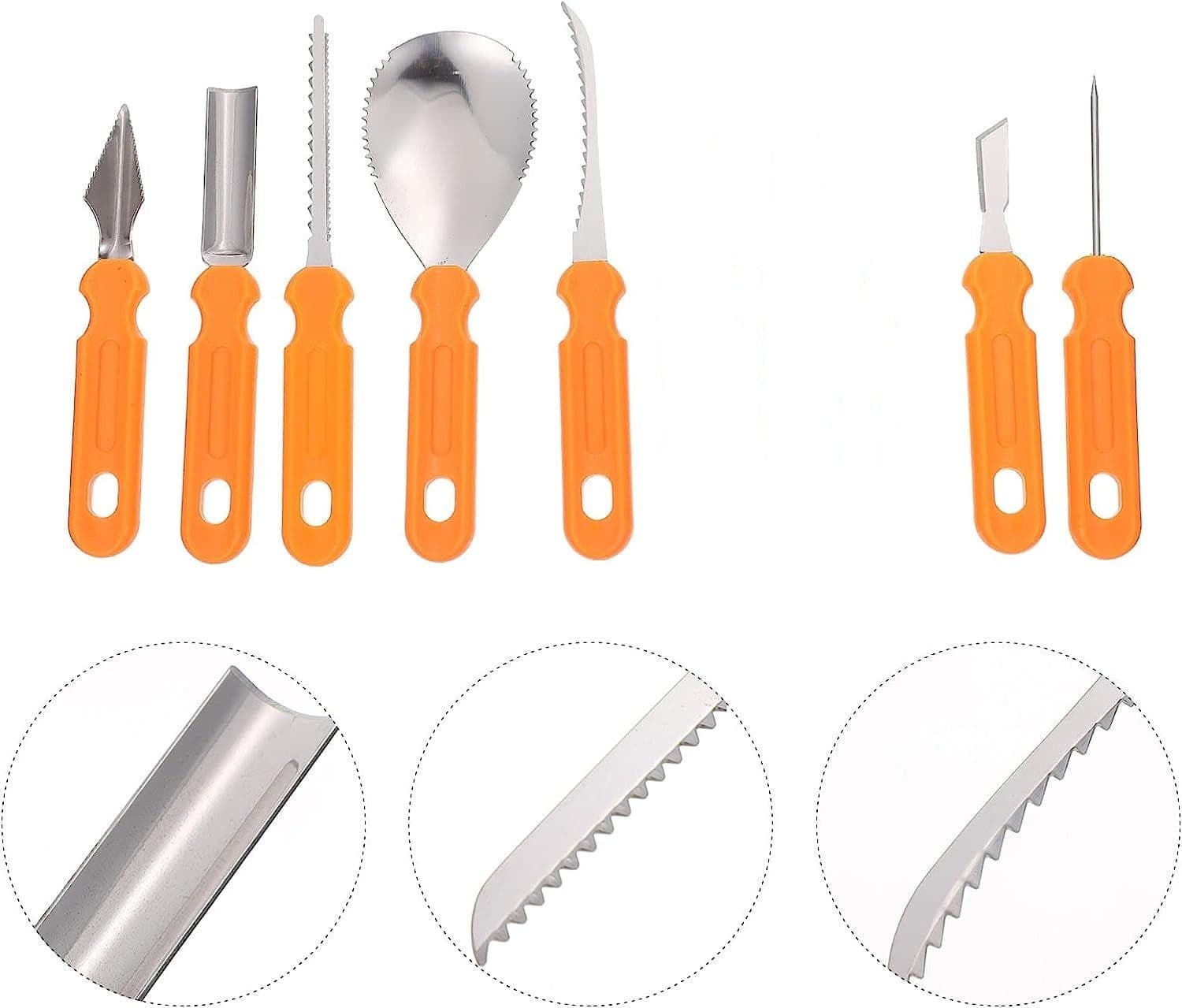 image-Halloween Stainless Steel Pumpkin Carving Set Fruit Carving Kitchen Gadgets