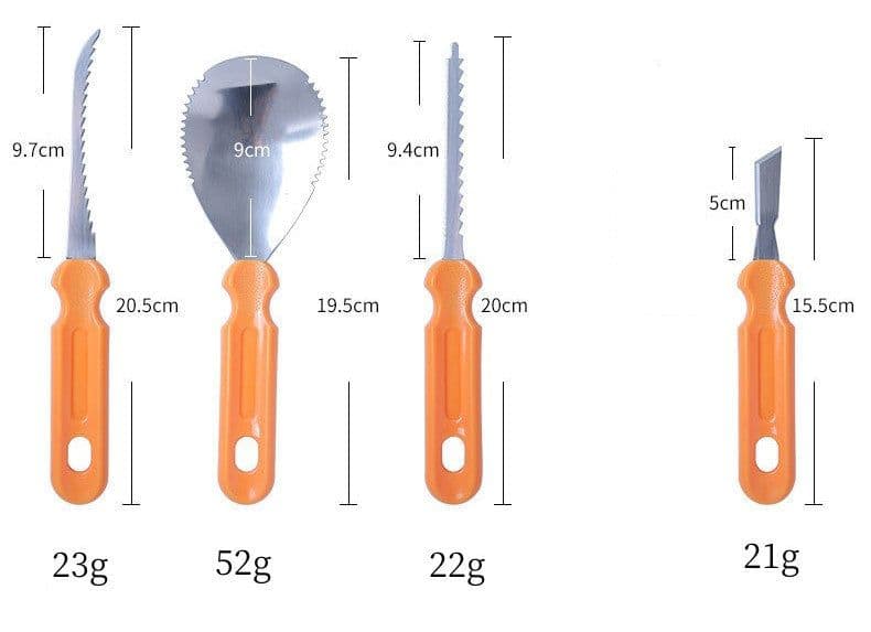 image-Halloween Stainless Steel Pumpkin Carving Set Fruit Carving Kitchen Gadgets