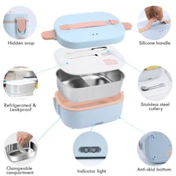 image-New Stainless Steel Liner Quick Plug Electric Heating For Home And Car Electric Lunch Box