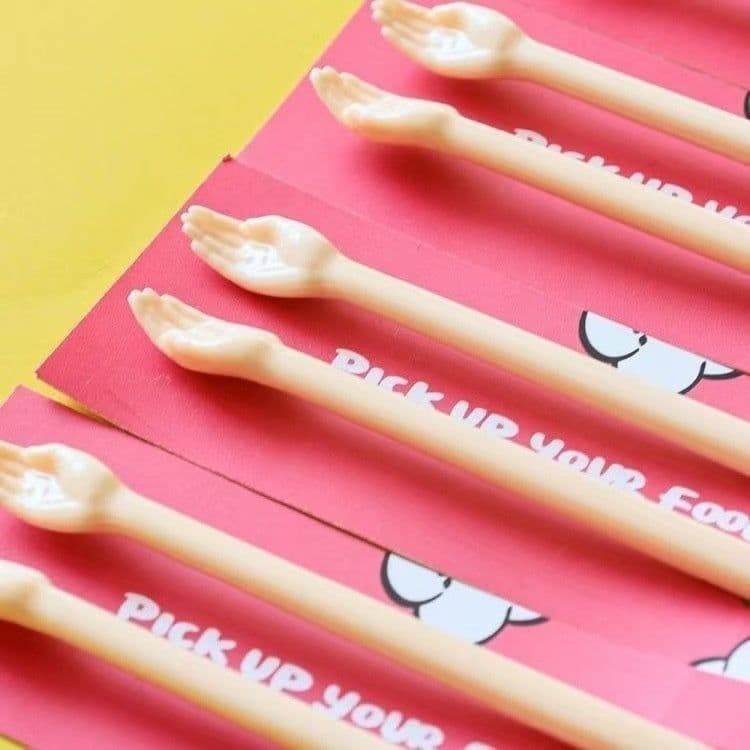 image-Creative Funny Personalized Portable Palm Chopsticks Gift