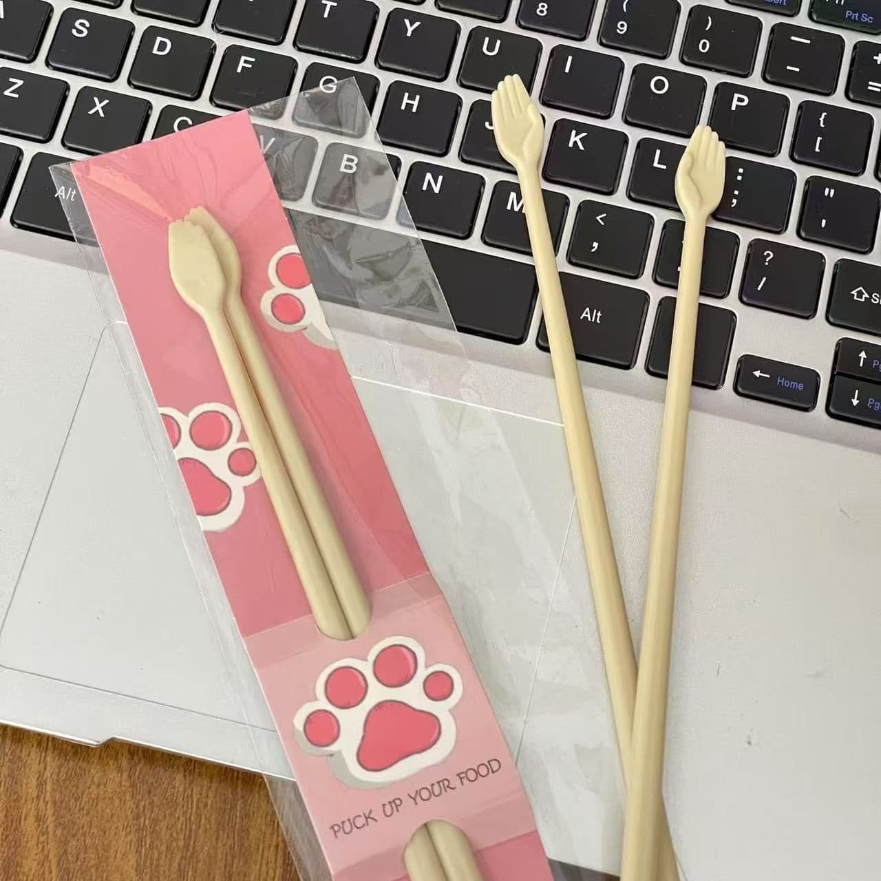 image-Creative Funny Personalized Portable Palm Chopsticks Gift