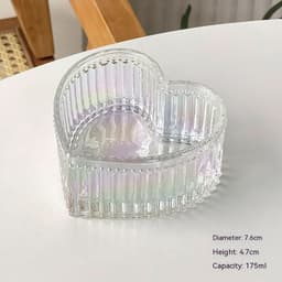 image-Peach Heart Bowl Ins Girl Heart Dessert Bowl Ice Cream Bowl Good-looking Glass Bowl