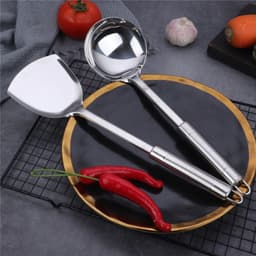 image-Household Non-Magnetic Spatula Cooking Shovel Spoon Soup Drain Frying Shovel Kitchen Supplies