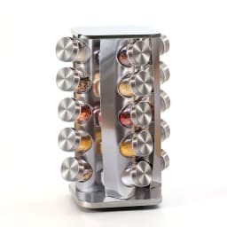 image-New Kitchen Supplies 430 Stainless Steel Glass Rotary Seasoning Can Set Seasoning Can