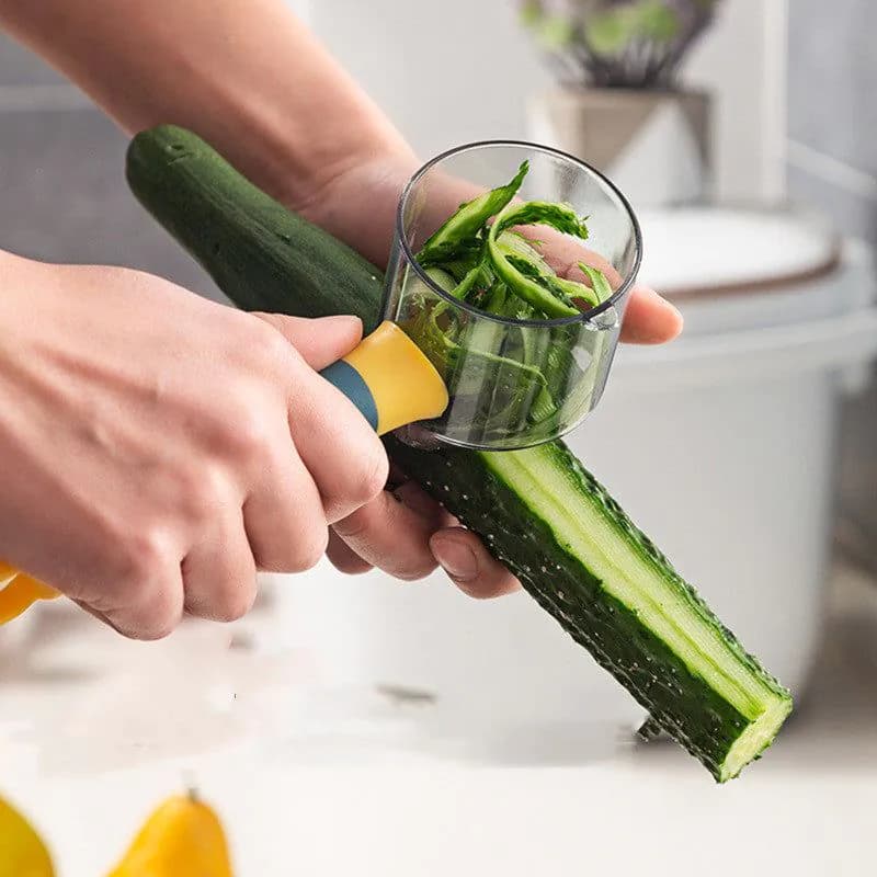 image-Stainless Steel Peeling Knife With Barrel For Vegetable And Fruit With Storage Box