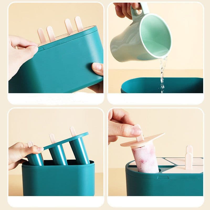 image-Homemade Ice Cream Mini Popsicle Box Frozen Ice Artifact