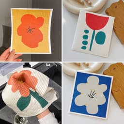 image-Household Wood Pulp Cotton Cleaning Cloth And Dishwashing