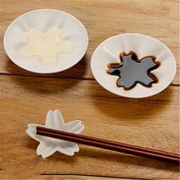 image-Zakka Creative Japanese Sakura Soy Sauce Dipping Dish Snack Dish Vinegar Dish Tableware Small Dish Small Dish