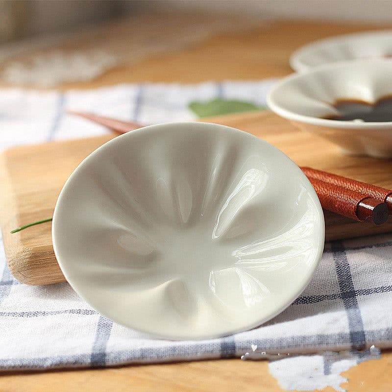 image-Zakka Creative Japanese Sakura Soy Sauce Dipping Dish Snack Dish Vinegar Dish Tableware Small Dish Small Dish