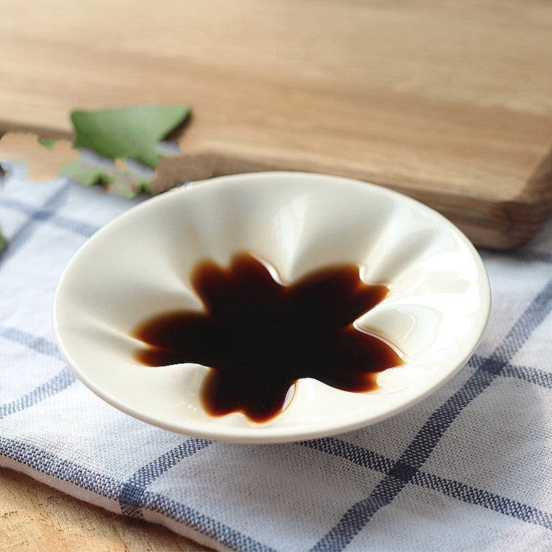 image-Zakka Creative Japanese Sakura Soy Sauce Dipping Dish Snack Dish Vinegar Dish Tableware Small Dish Small Dish