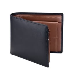 image-Men's Short Wallet Genuine Leather Trifold Wallet