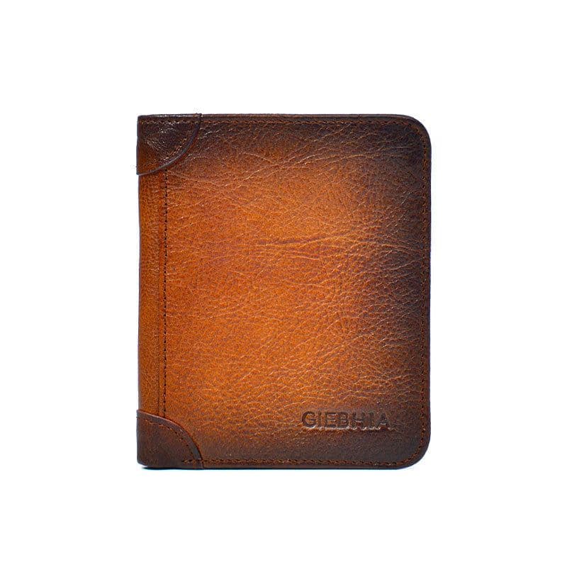 image-Men's Leather Anti-theft Swiping Ultra-thin Multi-card-slot Short Wallet