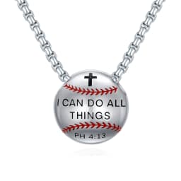 image-Baseball Necklace 925 Sterling Silver Pendant Necklaces Charm Pendants
