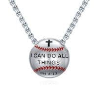 image-Baseball Necklace 925 Sterling Silver Pendant Necklaces Charm Pendants
