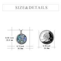 image-925 Sterling Silver Yoga Lotus Urn with Abalone Shell Memorial Cremation Necklace Jewelry