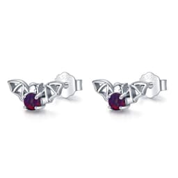 image-Bat Earrings 925 Sterling Silver Opal Bat Jewelry Gifts for Girls Women