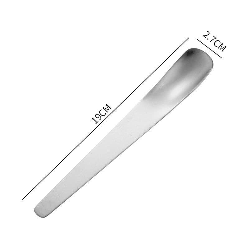 image-Coffee Dessert Golden Small Flat Spoon Stainless Steel Coffee Scoop Mixer Stirring Icecream Stirring Bar Spoon Kitchen Tableware Stainless Steel Ice Cream Spoon Dessert Spoon