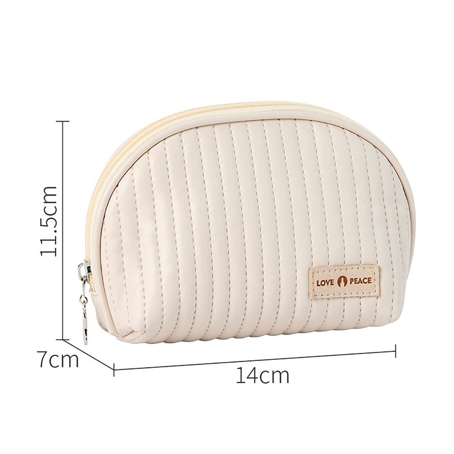 image-Round Cake Cosmetic Bag, Cosmetic Bag Cute Travel Organizer Pouch Set For Women PU Leather Waterproof Wash Bag, Large Capacity Advanced Feeling, Portable Cosmetic Bag