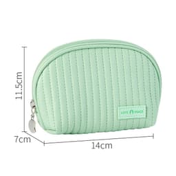 image-Round Cake Cosmetic Bag, Cosmetic Bag Cute Travel Organizer Pouch Set For Women PU Leather Waterproof Wash Bag, Large Capacity Advanced Feeling, Portable Cosmetic Bag