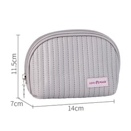 image-Round Cake Cosmetic Bag, Cosmetic Bag Cute Travel Organizer Pouch Set For Women PU Leather Waterproof Wash Bag, Large Capacity Advanced Feeling, Portable Cosmetic Bag