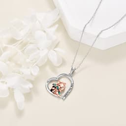 image-Red Panda Gifts Sterling Silver Red Panda Necklace Cute Red Panda Bamboo Pendant Jewelry for Women Girls Gifts