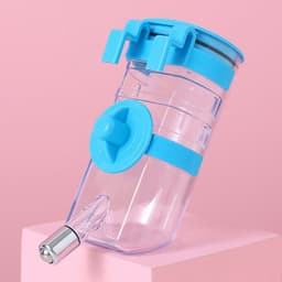 image-No Drip Dog Kennel Water Bottle Dispenser For Crate, Dripless Pet Drinking Fountains Kettle With Automatically Feeding Water Hanging Cage Automatic Small Pet Food Bowl Water Bottle Dispenser