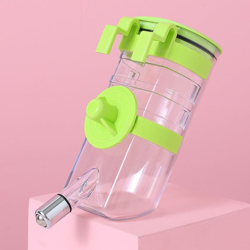 image-No Drip Dog Kennel Water Bottle Dispenser For Crate, Dripless Pet Drinking Fountains Kettle With Automatically Feeding Water Hanging Cage Automatic Small Pet Food Bowl Water Bottle Dispenser
