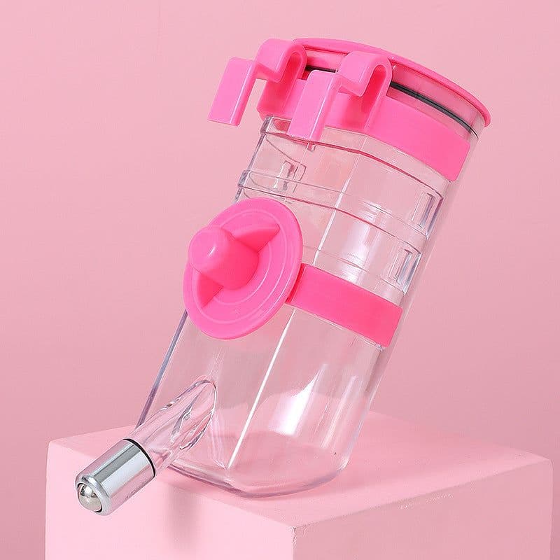 image-No Drip Dog Kennel Water Bottle Dispenser For Crate, Dripless Pet Drinking Fountains Kettle With Automatically Feeding Water Hanging Cage Automatic Small Pet Food Bowl Water Bottle Dispenser